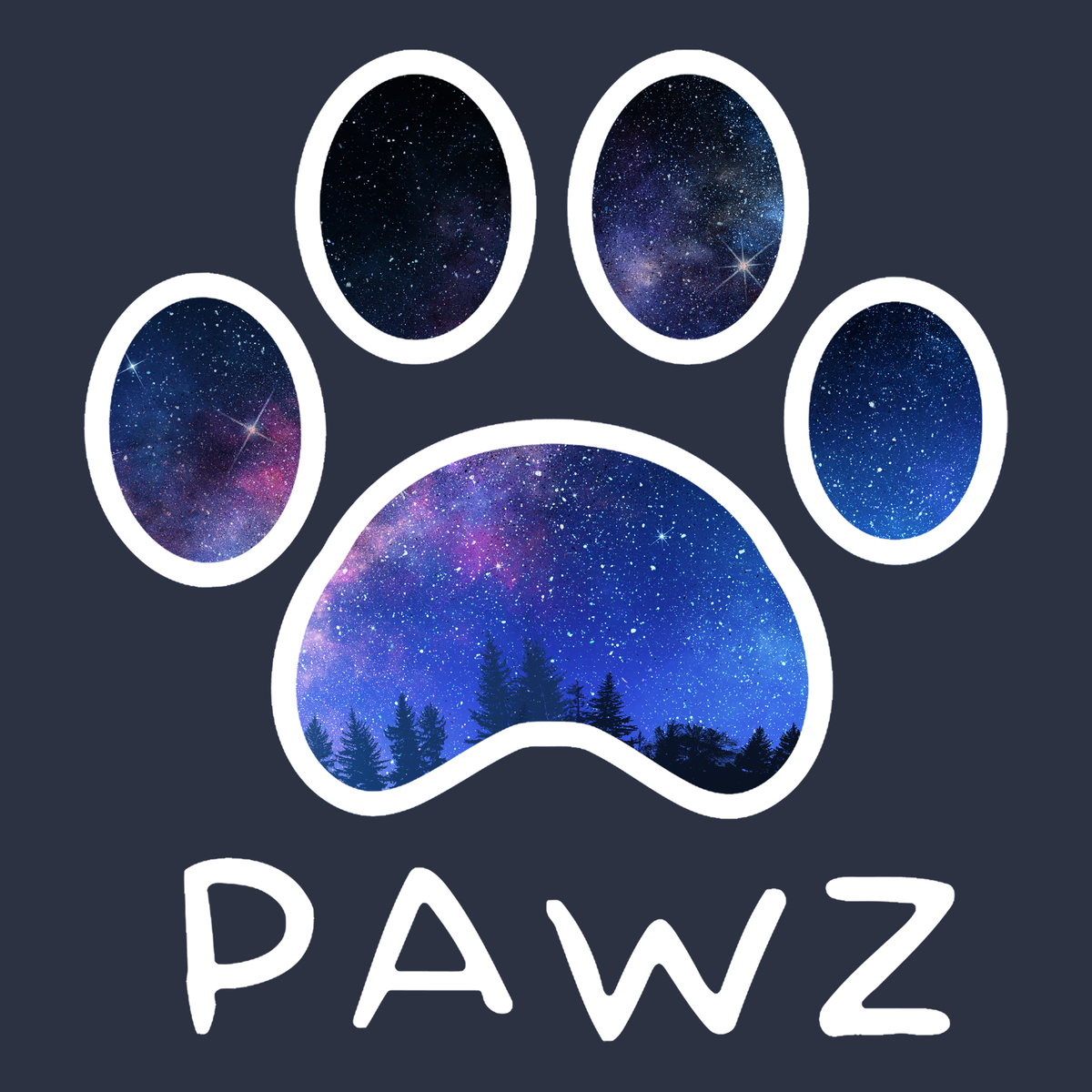 Starry Night (White Outline) (Adult Short Sleeve T-Shirt)