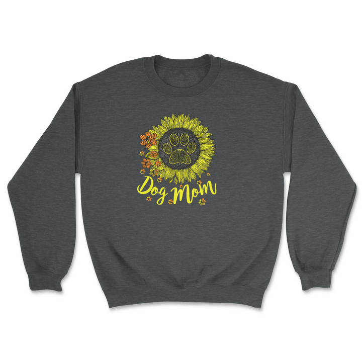 Dog Mom - Sunflower Front Print (Adult Crewneck)