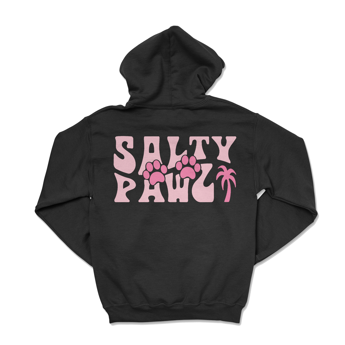 Salty Pawz Black/Pink (Adult Hoodie) Super Sale
